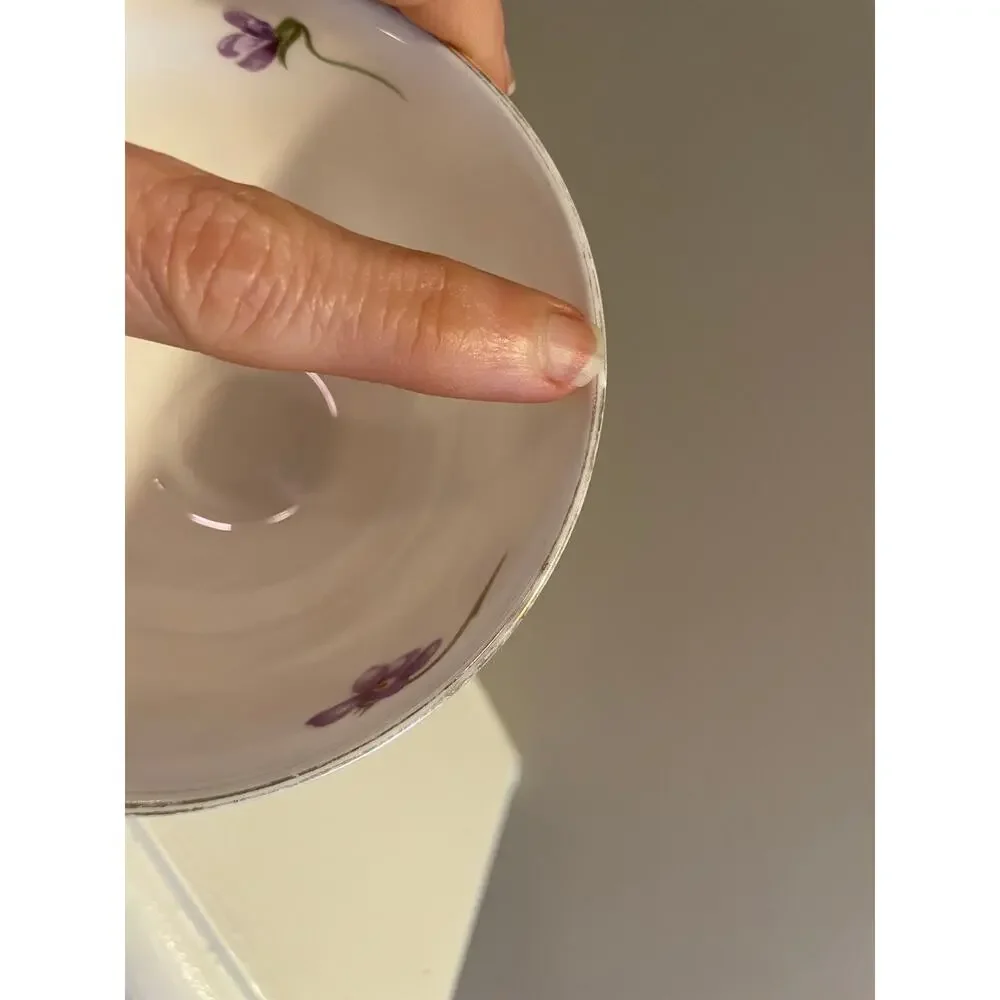 Vintage Hammersley Pedestal Bowl, Victorian Violets
